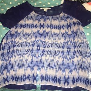 Blue and lavender blouse